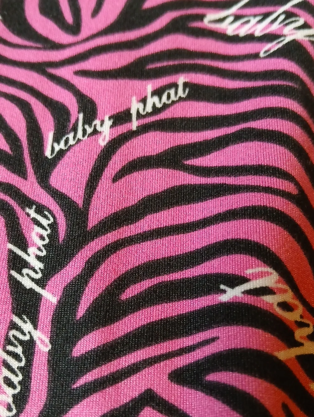 Baby Phat Girls NWT Gray Rainbow Logo Hoodie & Pink Zebra Leggings Set Size 5/6